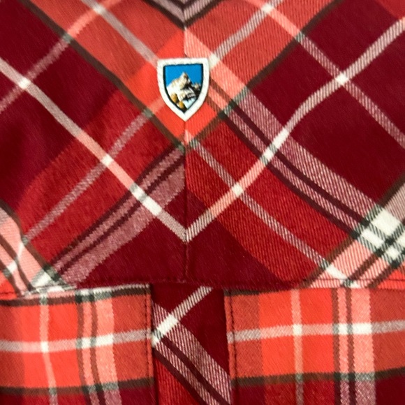 Kuhl Women's Alina Flannel Plaid Shirt Blue Depths size Medium - Picture 11 of 11